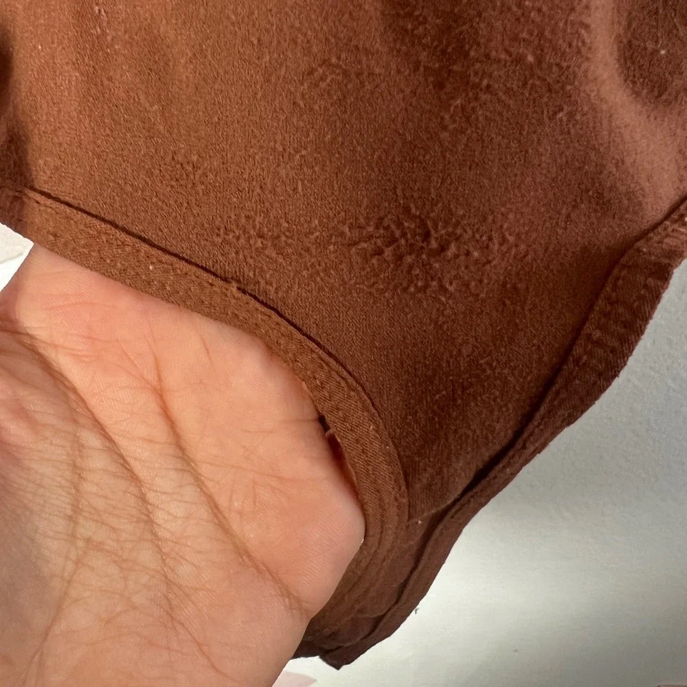 Intimately Free People Seamless Bodysuit Top Brown Short Sleeve‎ M/L
